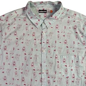 Limited-Edition Traeger x Ambsn Woven Short Sleeve Button-Up Shirt Men’s 5XL NWT